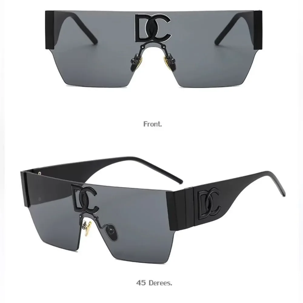 DC Black Shield Visor Sunglasses